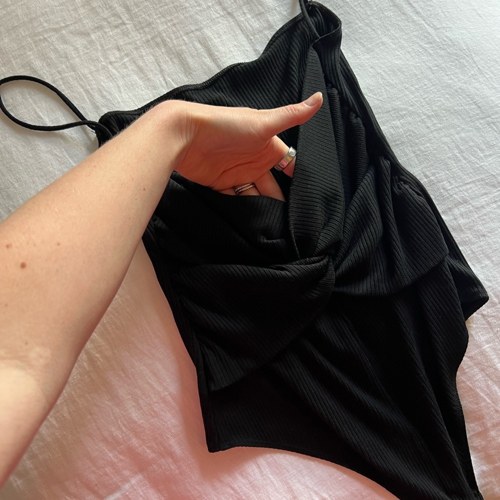 Reformation Black Chemise Intimates & Sleepwear